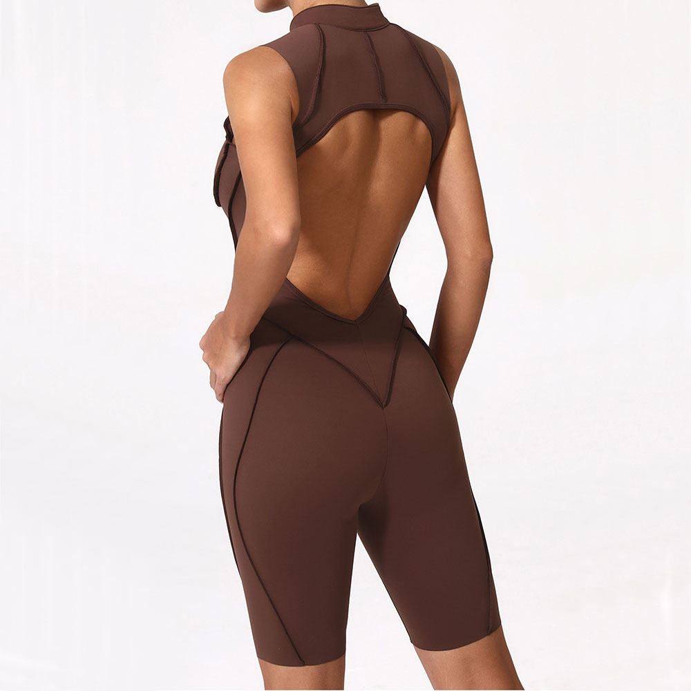 Zipper Jumpsuit Women's Fitnes - Yoga Overall Fitness ulasan dan harga