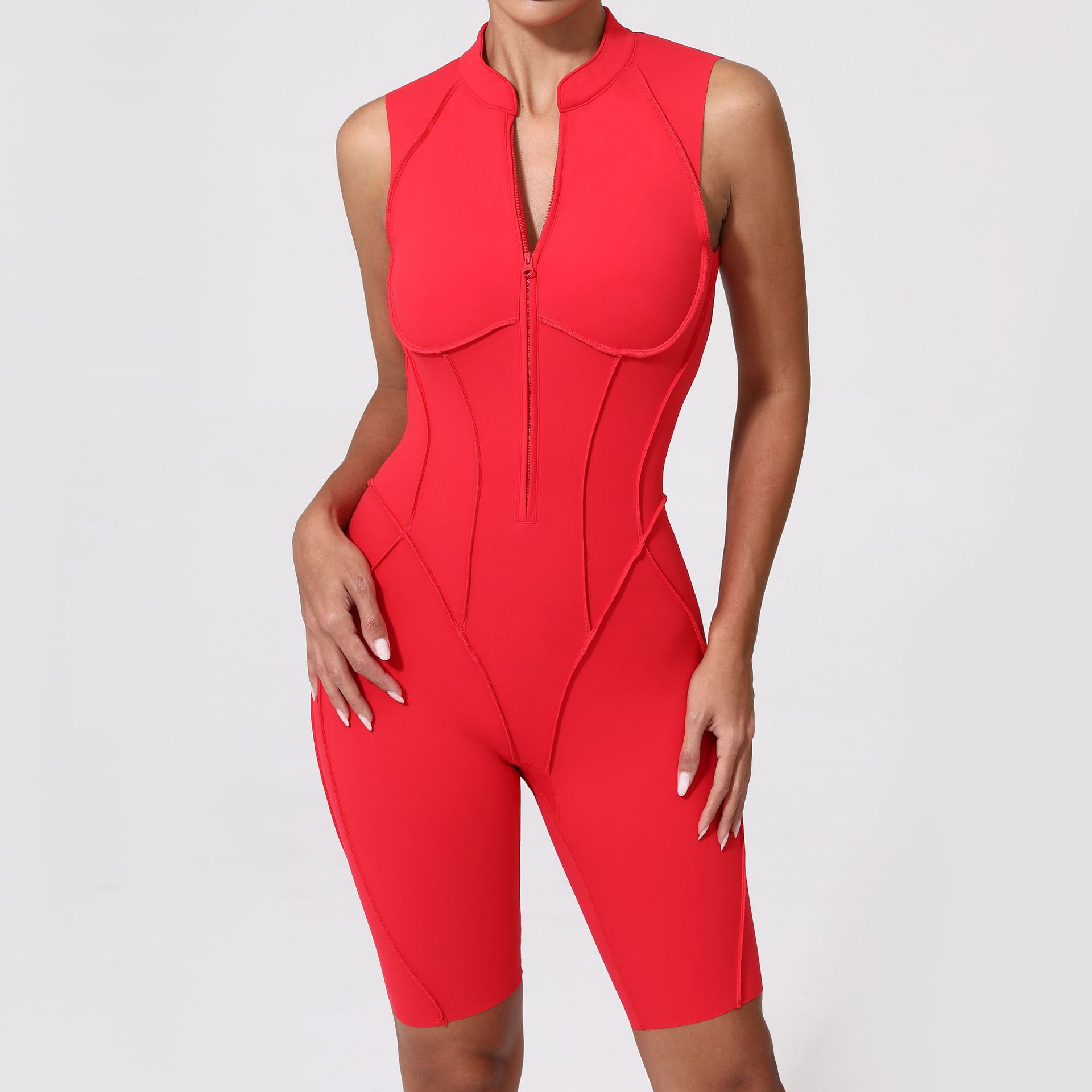 Zipper Jumpsuit Women's Fitnes - Yoga Overall Fitness ulasan dan harga