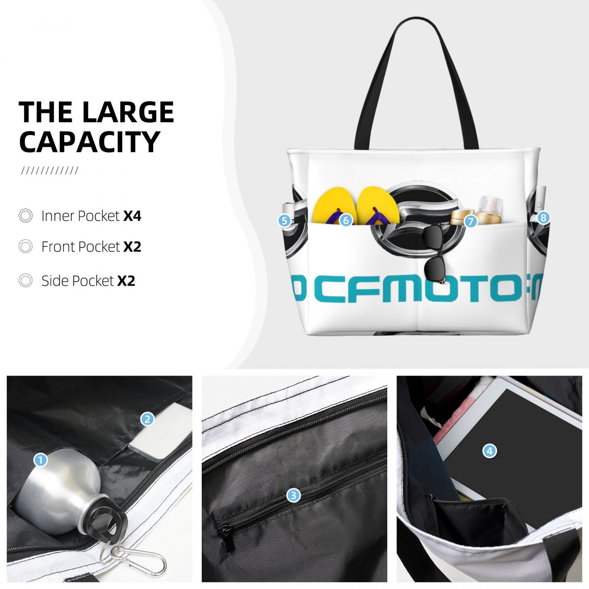 CFMoto Logo Motorcycle Beach T - Yoga Fitness Tote ulasan dan harga