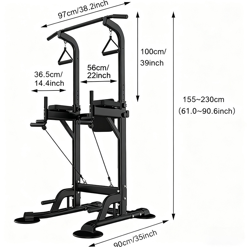 Pull up Station Power Tower Di - Dip Bar Parallel ulasan dan harga