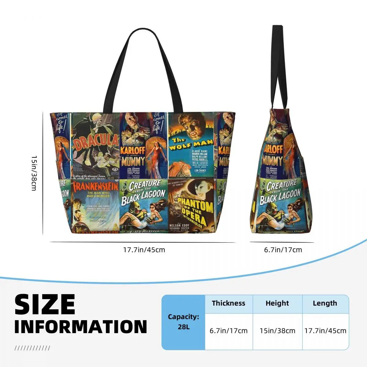 Universal Monsters Beach Tote  - Yoga Fitness Tote ulasan dan harga