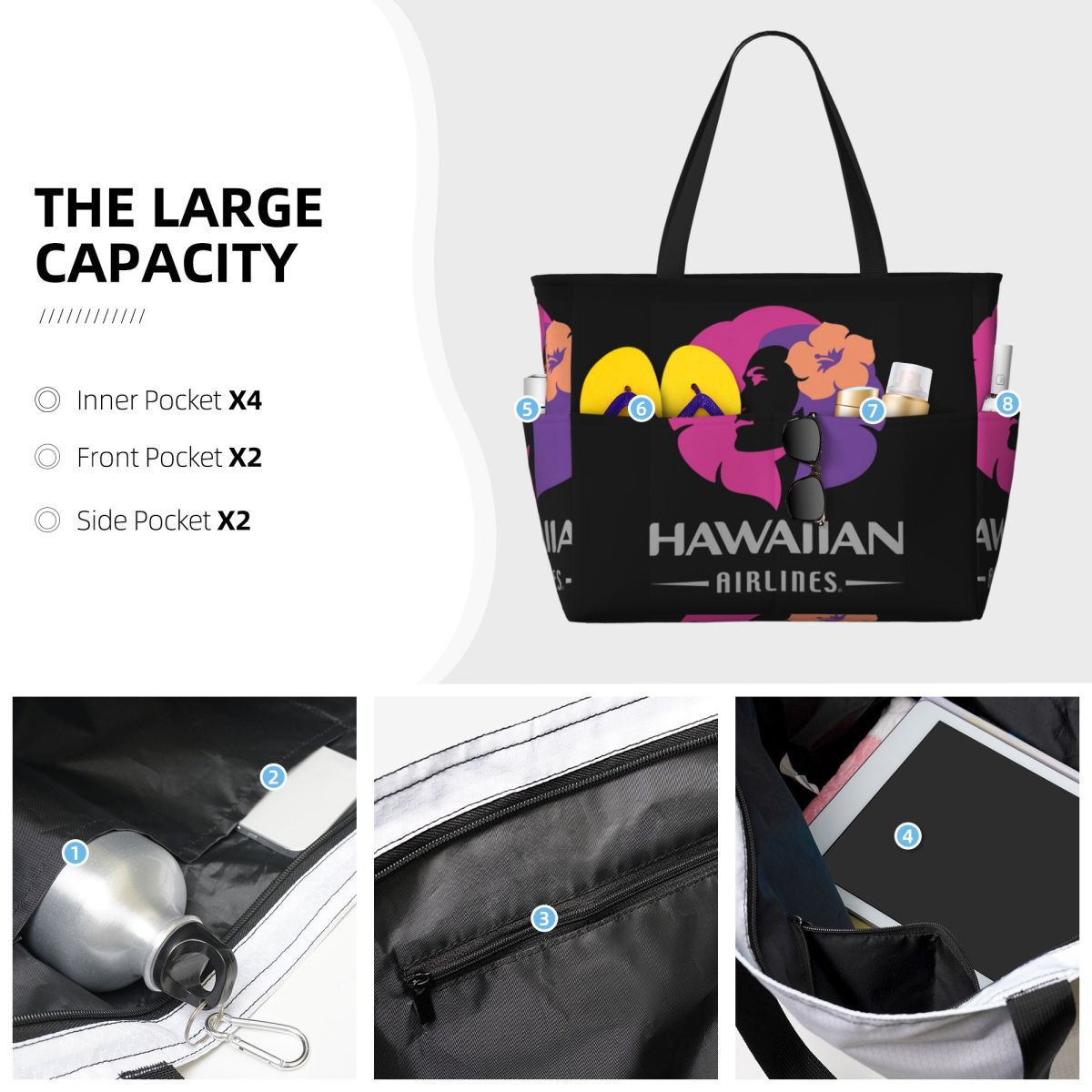 Hawaiian Airlines Herc Travel  - Yoga Fitness Tote ulasan dan harga