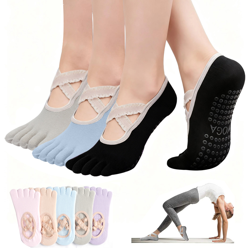 Ladies Non-Slip Pilates Socks  - Yoga Dance & Fitness Center Llc ulasan dan harga