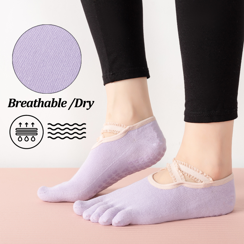 Ladies Non-Slip Pilates Socks  - Yoga Dance & Fitness Center Llc ulasan dan harga