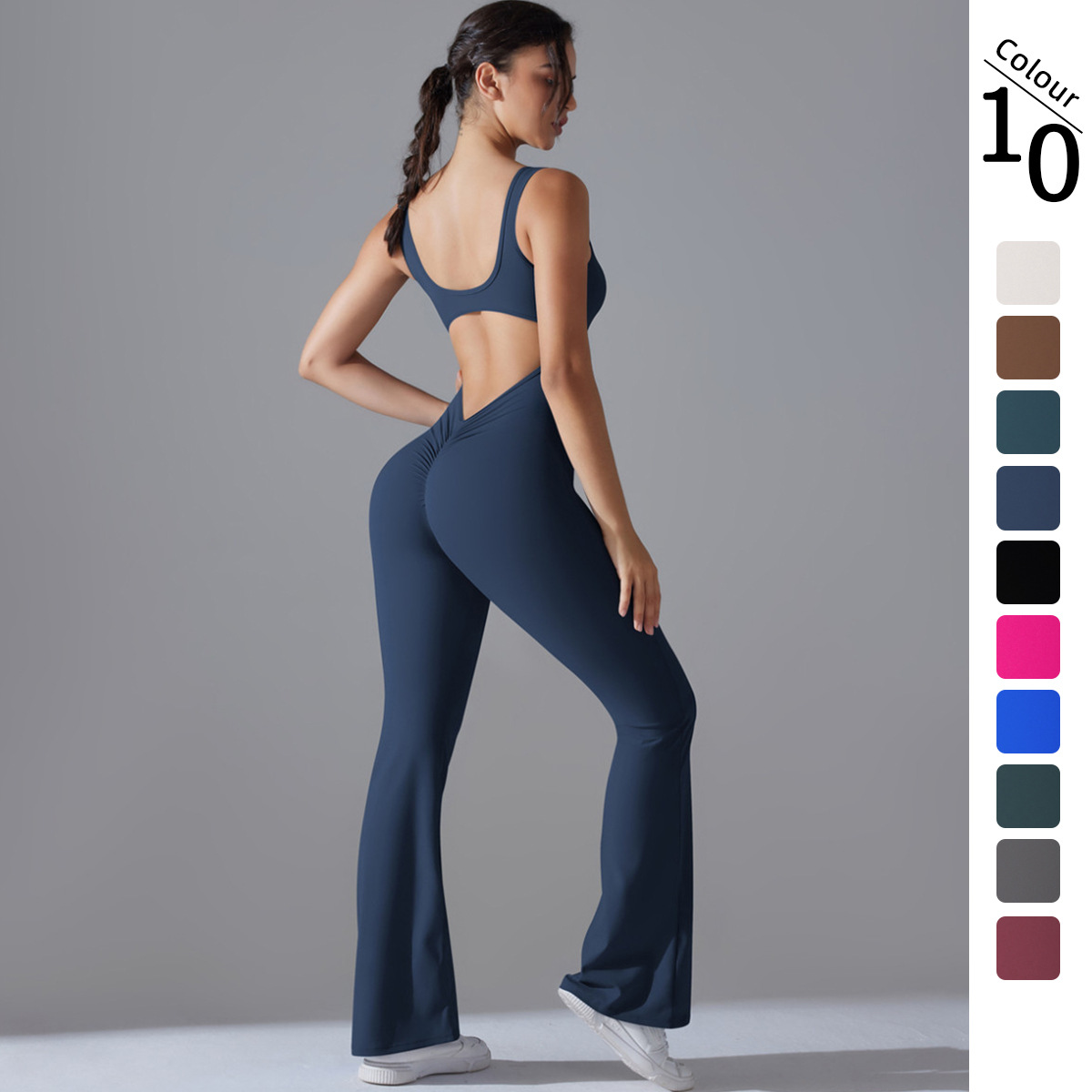 Sexy Back V Jumpsuit Gym Set W - Yoga Fitness Stretching ulasan dan harga