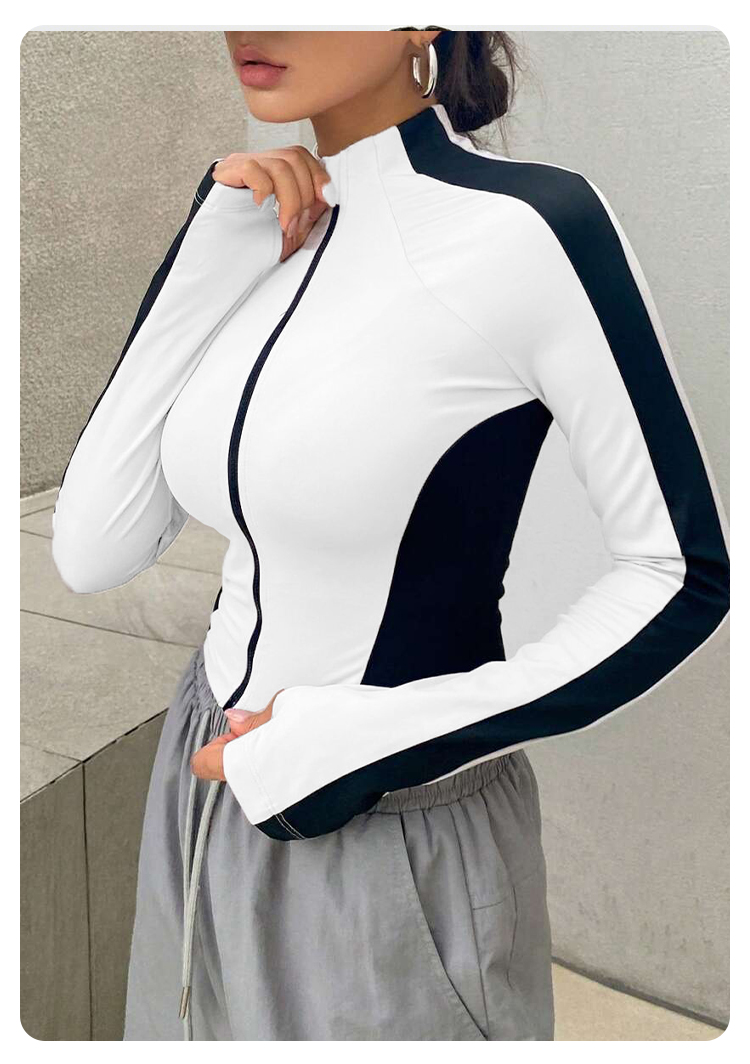 Yoga Clothes Stand Up Collar J - Yoga In Fitness ulasan dan harga