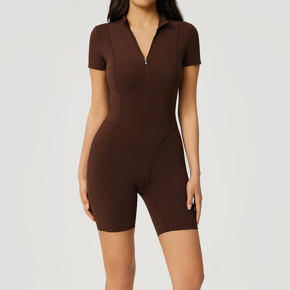 Zipper Workout Jumpsuit Sports - Yoga Overall Fitness ulasan dan harga