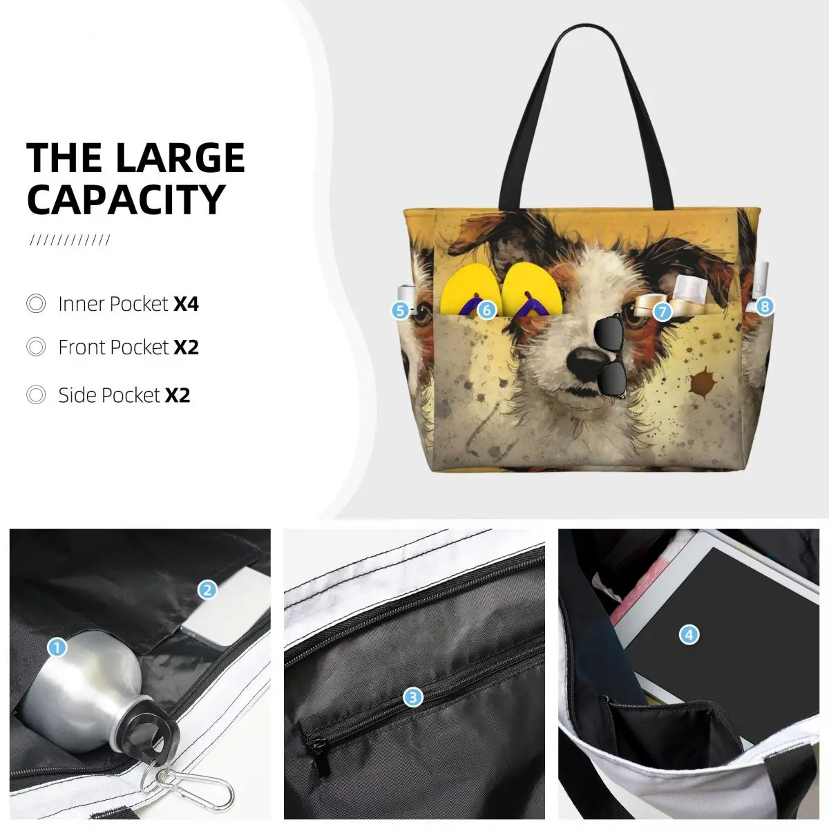 Dog Jack Russell Terrier Beach - Yoga Fitness Tote ulasan dan harga