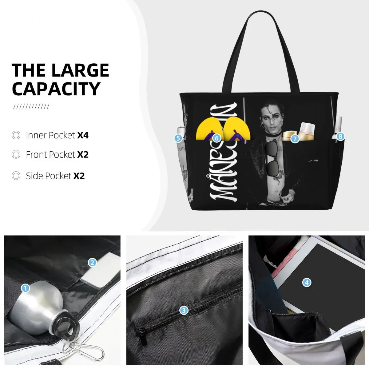 Damiano David Maneskin Beach T - Yoga Fitness Tote ulasan dan harga