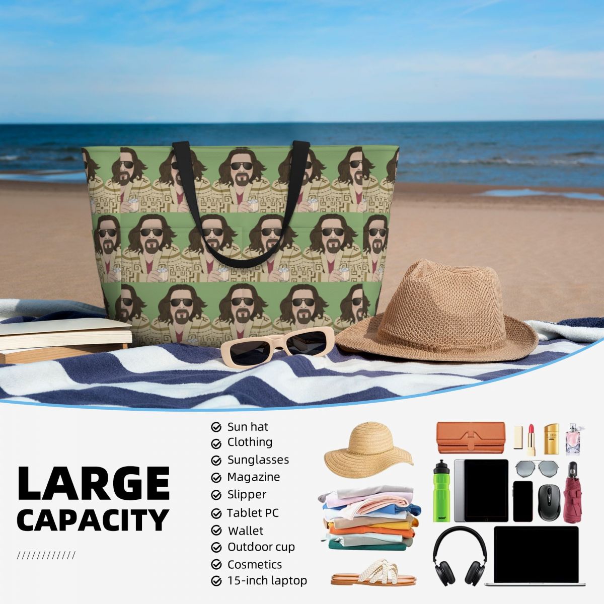 The Dude- The Big Lebowski Bea - Yoga Fitness Dude ulasan dan harga