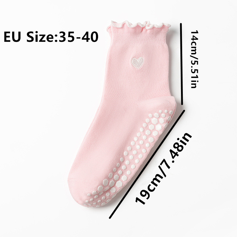 3 Pairs Women Heart Pattern Fr - Yoga Dance & Fitness Center Llc ulasan dan harga