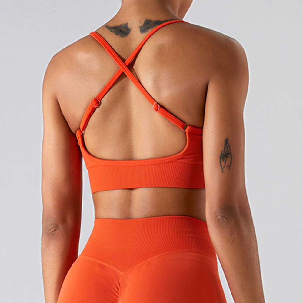 Women Sexy Cross Sports Bra Yo - Yoga Fitness Stretching ulasan dan harga