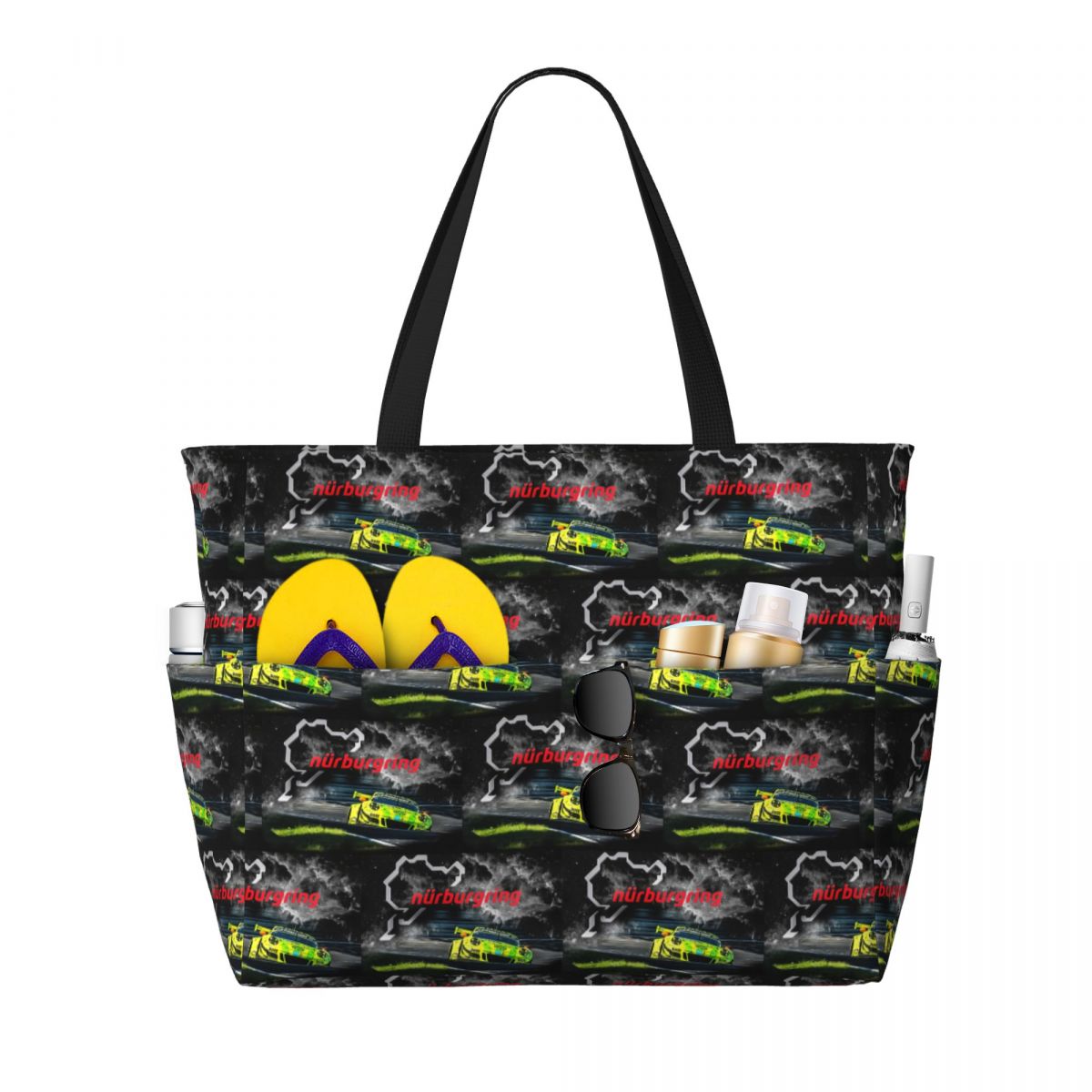 Nurburgring Print Beach Tote B - Yoga Fitness Tote ulasan dan harga