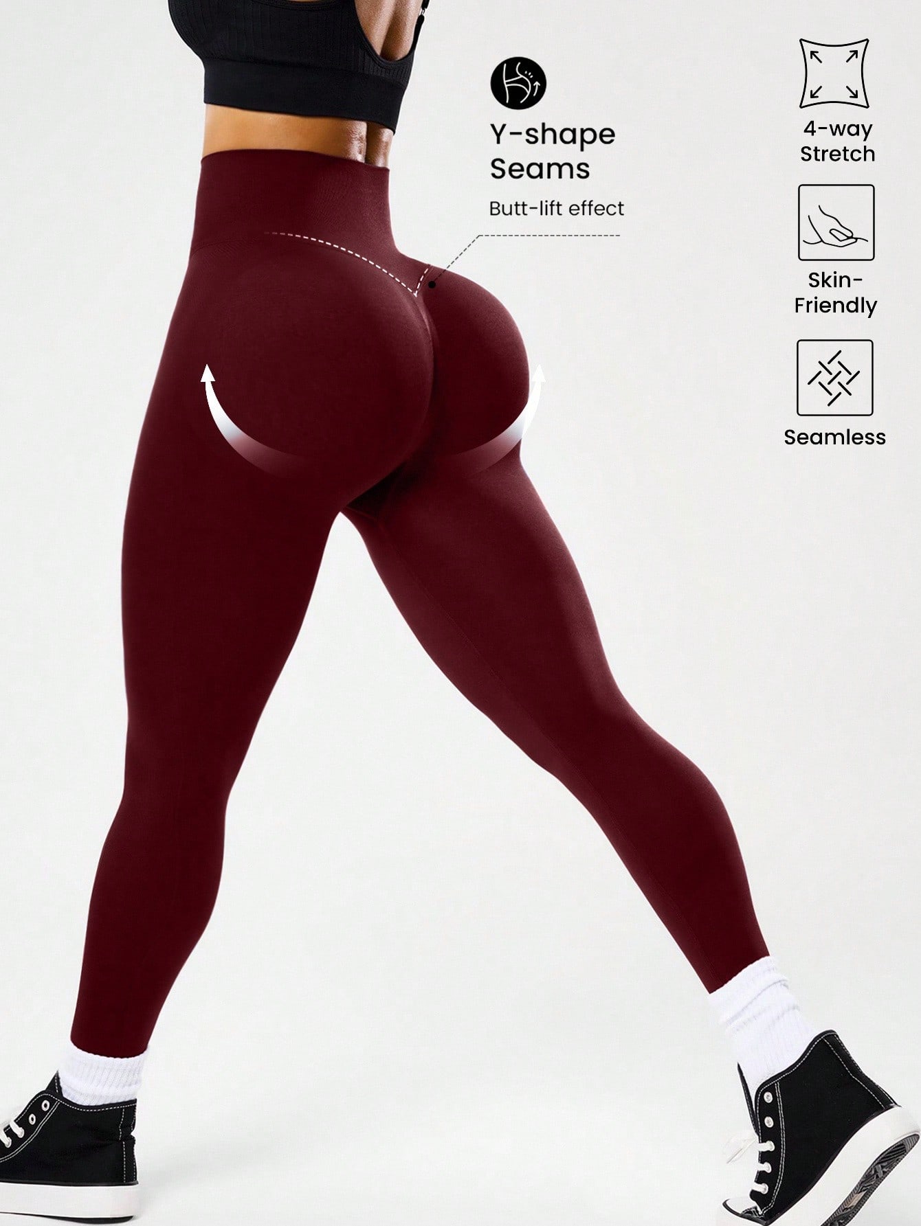 High-waisted seamless yoga leg - Yoga Fitness Stretching ulasan dan harga