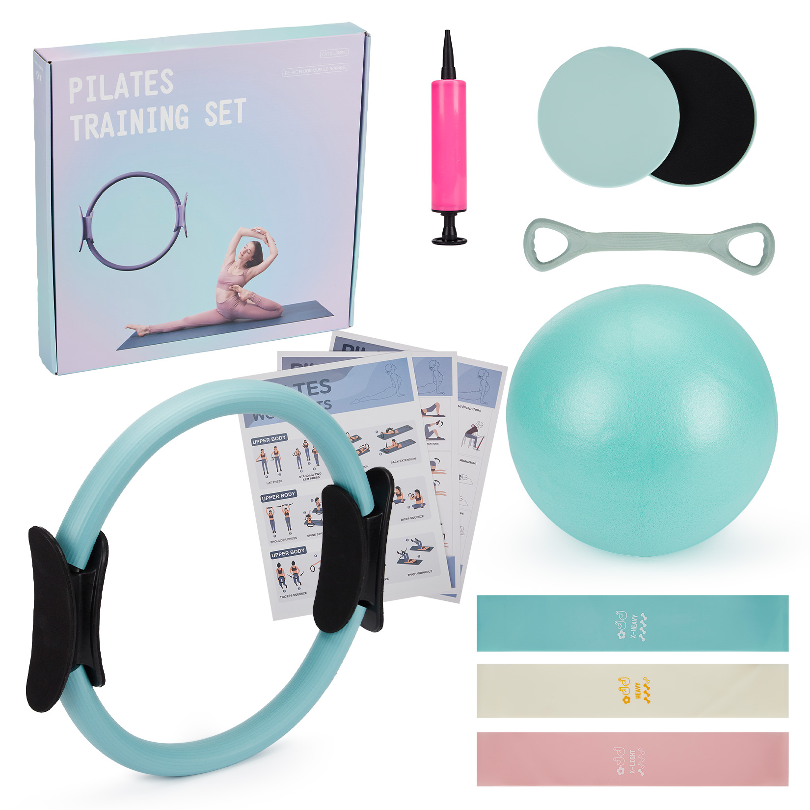 Pilates Training Set, 6-in-1 P - Core Slider ulasan dan harga