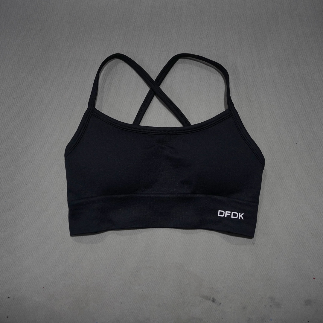 DFDK Ribbed Seamless Cross Bac - Yoga Fitness Stretching ulasan dan harga
